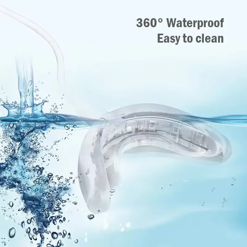 Teeth Whitening Gum - インテリジェントLEDブルーライトポータブルUSB/iPhone/Android充電式歯のホワイトニングランプガムトレイ