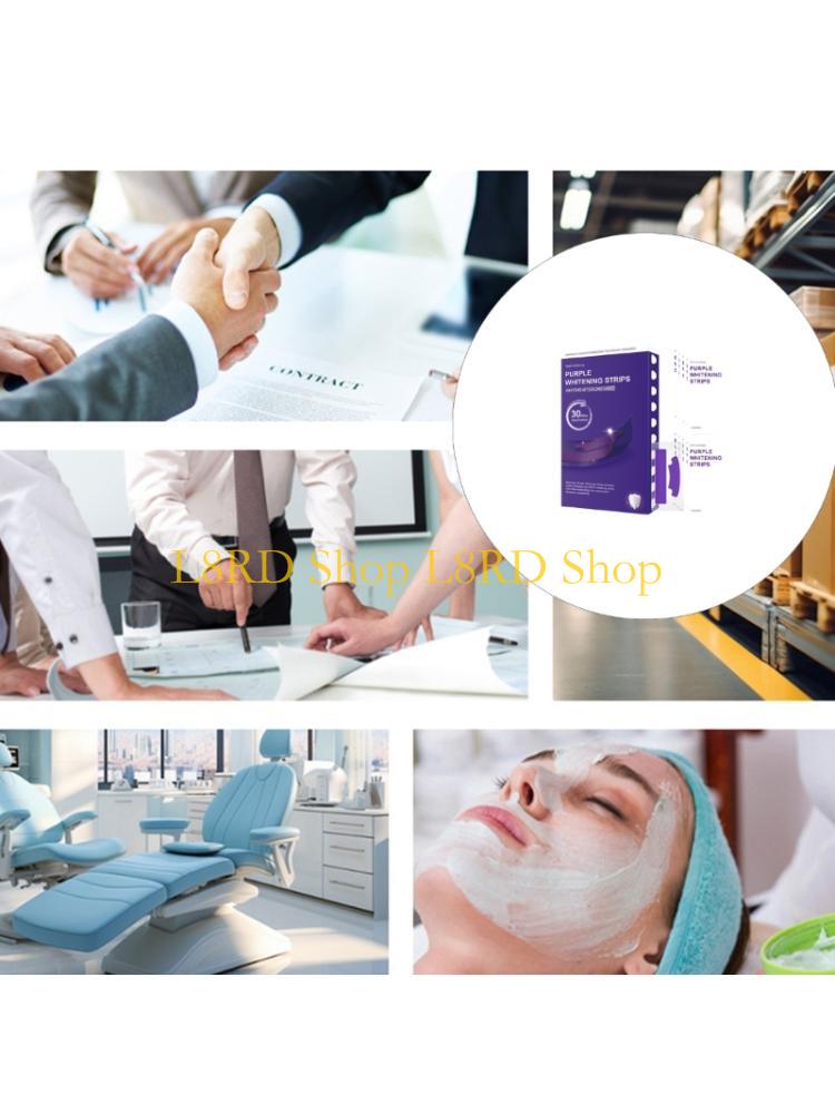 Teeth Whitening Quick - L8RD 7/14 ペアプレミアム紫色の歯ホワイトナー毎日の歯の衛生ルーチンのための刺激のない明るくするストリップ