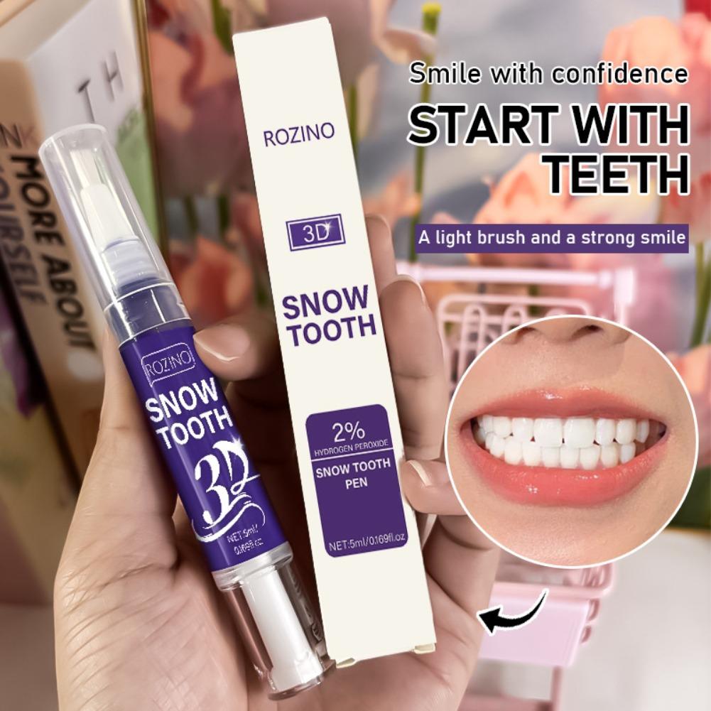 Teeth Whitening Gel Pen - 3Dスノーホワイトニングペン、歯の色補正ジェル、歯の着色や歯垢を除去する深層洗浄美容液、口臭予防歯磨き製品