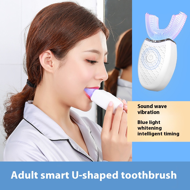 大人用電動U字型歯ブラシ - 柔らかい毛の歯のホワイトニング - Teeth Whitening Gum のレビューと価格