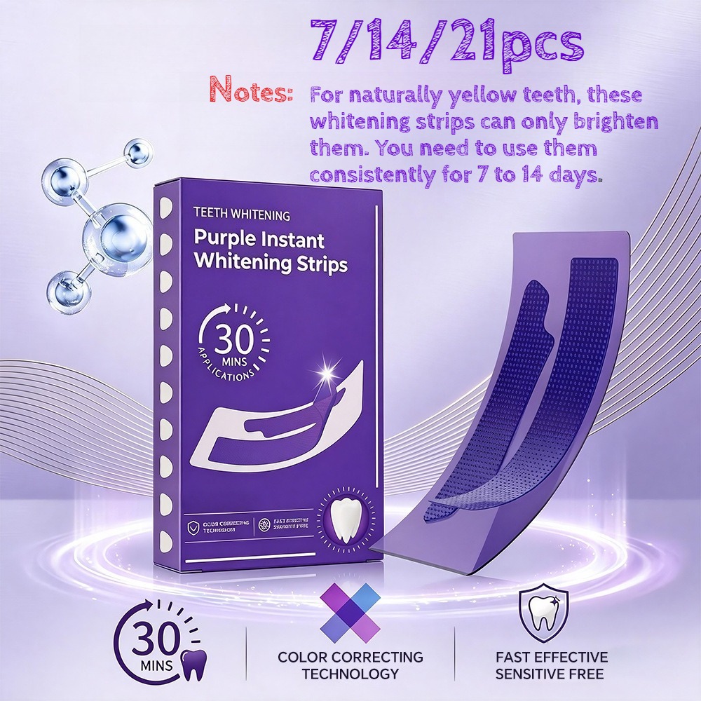 パープル歯のホワイトニングストリップ 7/14/21 個 ホ - Teeth Whitening Quick のレビューと価格