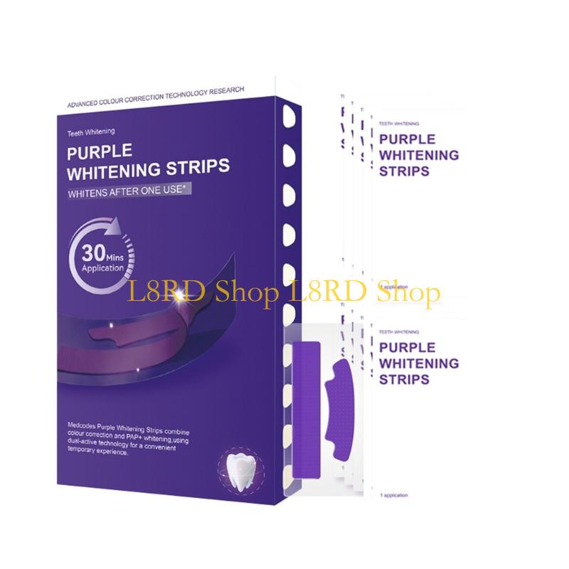 L8RD 7/14 ペアプレミアム紫色の歯ホワイトナー毎日の - Teeth Whitening Quick のレビューと価格
