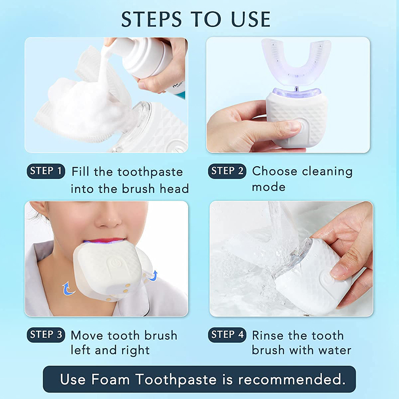 U字型充電式ライトクイックホワイトニング歯のホワイトナー、プ - Teeth Whitening Quick のレビューと価格