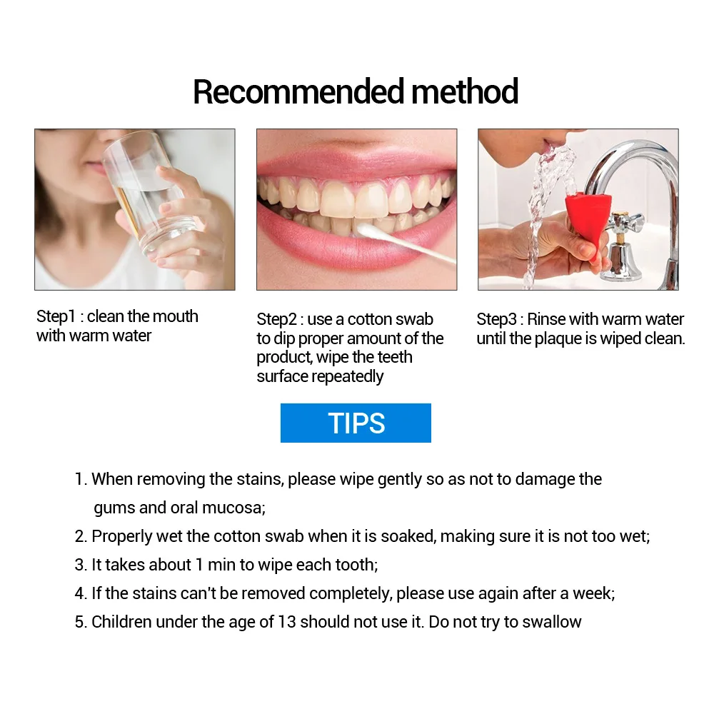 歯のホワイトニングエッセンス,口腔衛生,歯のホワイトニング, - Teeth Whitening Powder のレビューと価格