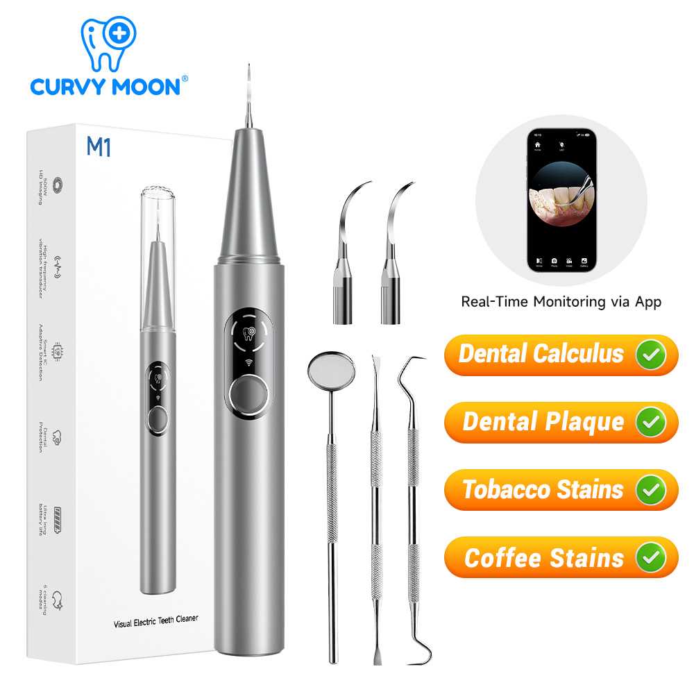 CURVY MOON 可視電気超音波歯クリーナー カメラ付き - Whitening Teeth Dentist のレビューと価格