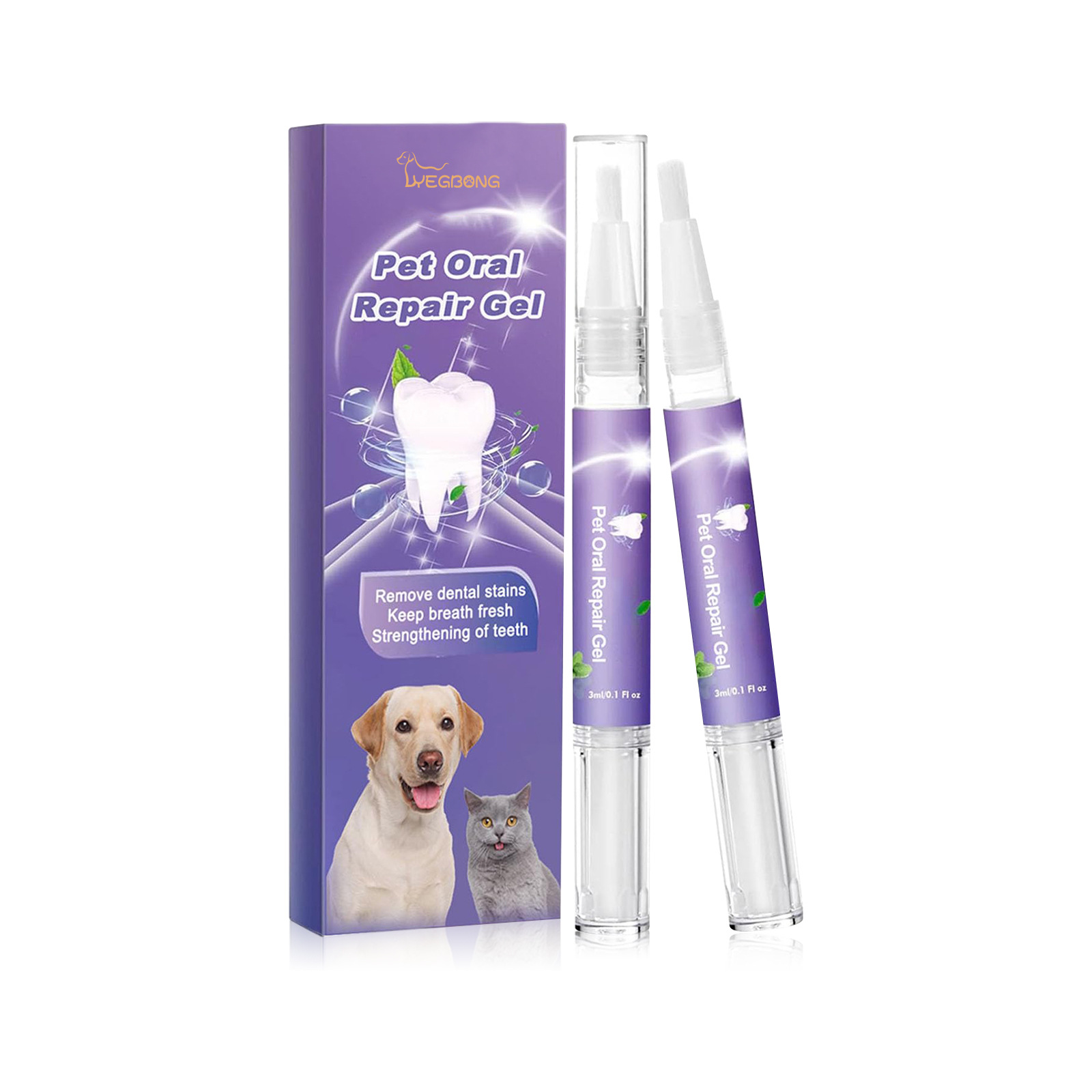 ペット口腔修復ジェル子犬歯石除去消臭剤白くする猫犬歯ステイン - Teeth Whitening Gum のレビューと価格