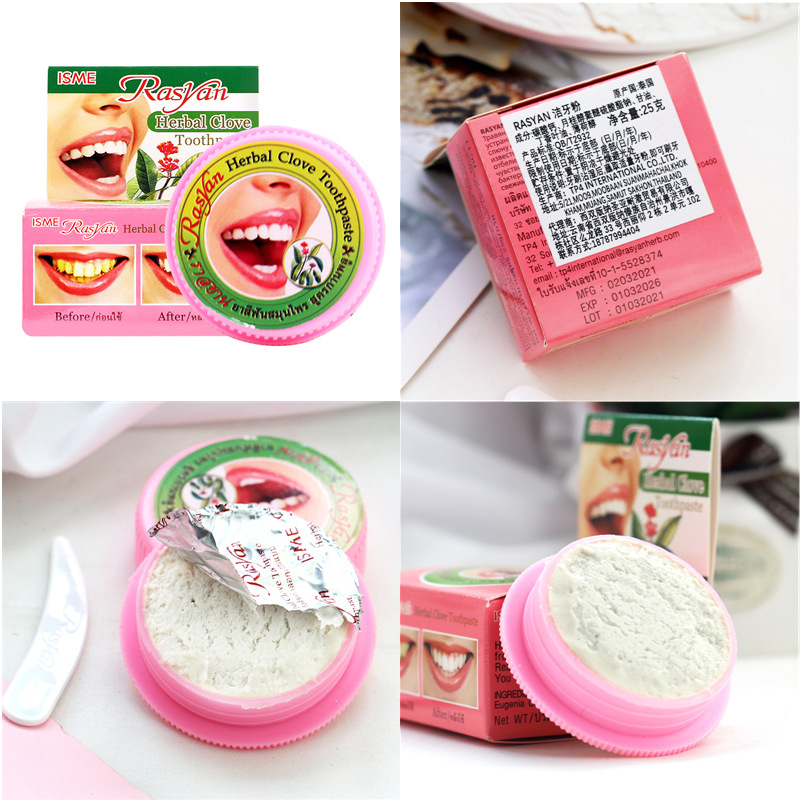 タイ産のラシアンハーブクローブ歯磨き粉、煙や茶の汚れを落とし - Teeth Whitening In Thailand のレビューと価格