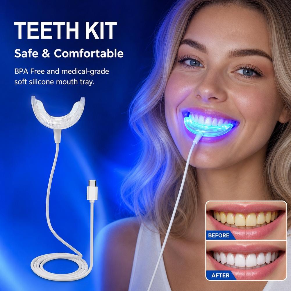 歯のホワイトニング促進器 スマートLEDブルーライト ポータ - Teeth Whitening Gum のレビューと価格