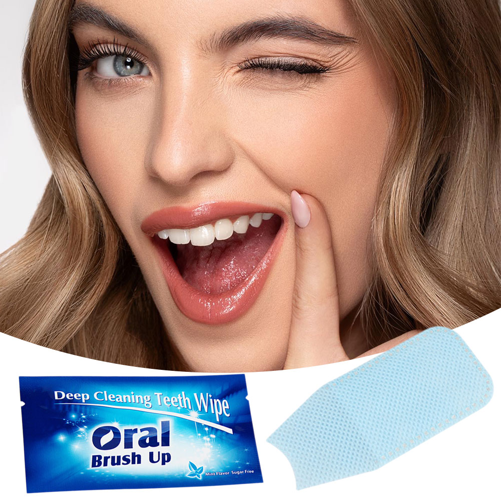 指用スリーブ歯科用ワイプ 汚れ除去用 ポータブル使い捨て歯の - Teeth Whitening Quick のレビューと価格