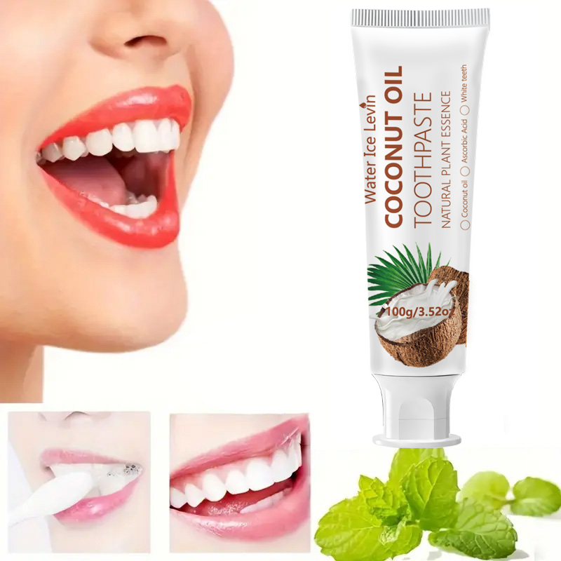 ココナッツオイル歯磨き粉 100g 天然植物エキス配合 歯を - Teeth Whitening Gum のレビューと価格