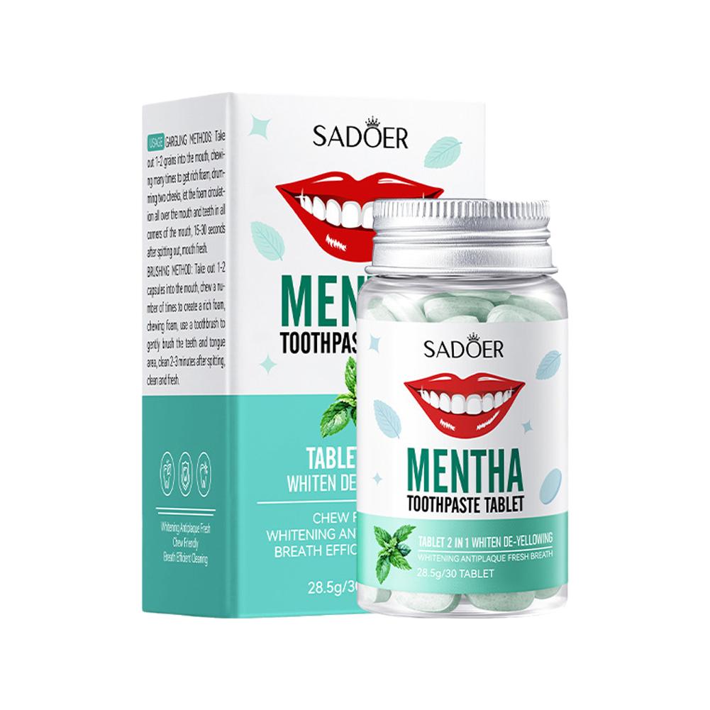ミント固体歯磨き粉タブレットミントフレーバー歯息マウスウォッ - Teeth Whitening Powder のレビューと価格